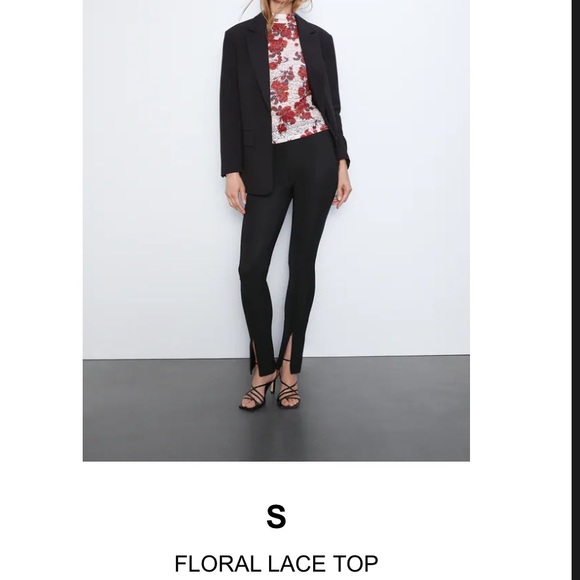 🆕 Zara floral lace top - Picture 4 of 9